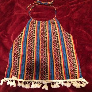 La Hearts Tribal Halter Tank